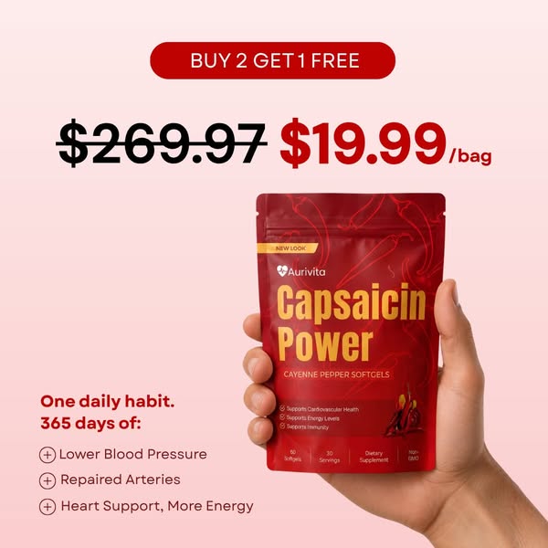 70% OFF Today — Aurivita Capsaicin Power Is Back In Stock