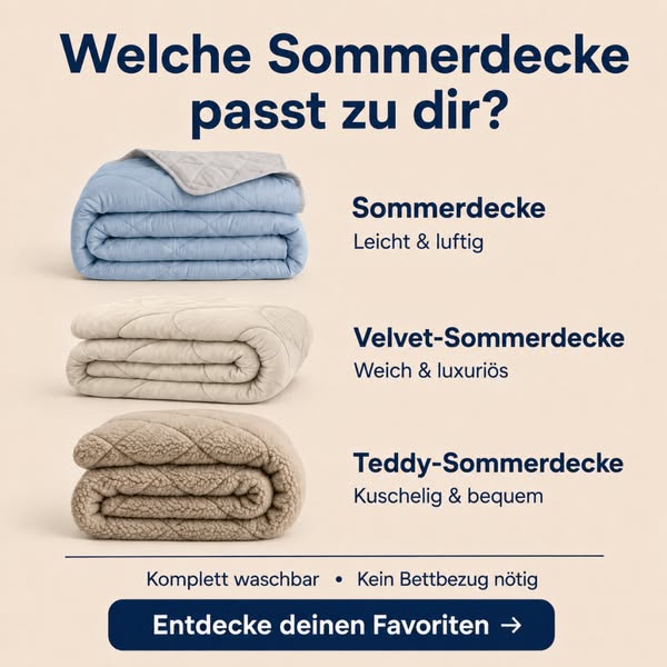 Sommerleicht schlafen – ganz ohne Bettbezug