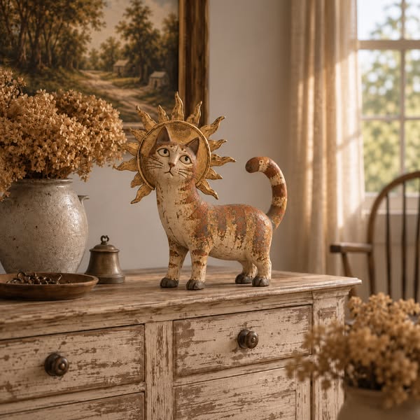 50% Off Last Day Medieval Cat Court — Whimsical Vintage Cat Figurines