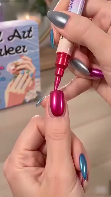 "Salon-worthy nail art in seconds — dual-tip markers that draw, fill, and dry fast. No UV lamp, no waiting, no mess."