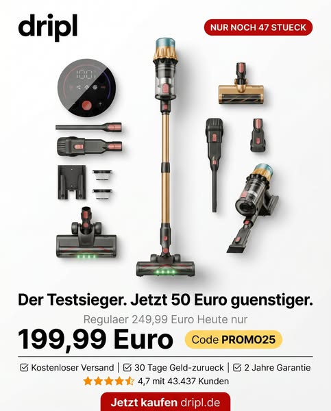 50€ Rabatt auf den Dripl UltraVac