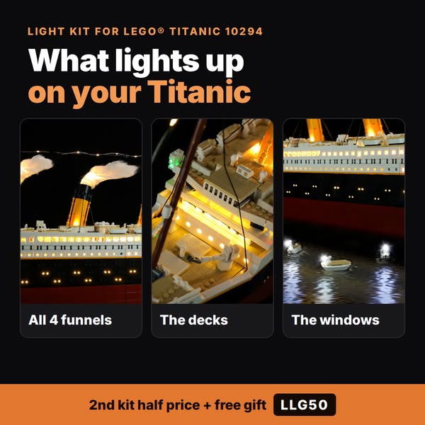 See Every Deck Of Your Titanic 10294 At Night
