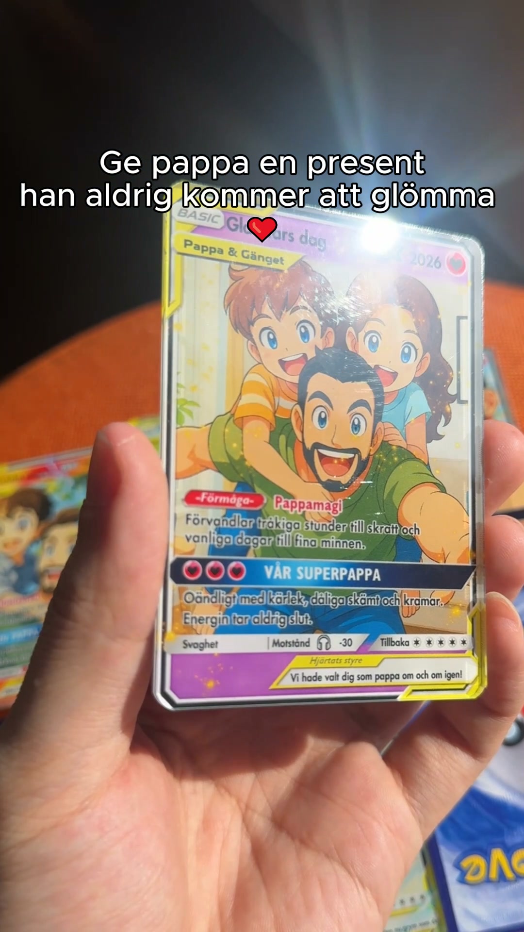 Personligt Pokémon-kort till pappa