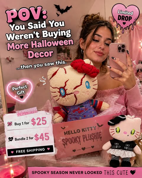 Hello Kitty Spooky Plushie