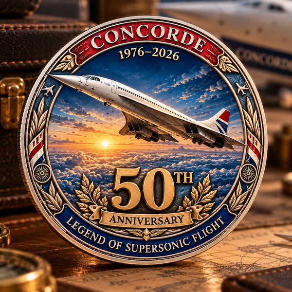Concorde 50th Anniversary Commemorative Coin（Gift box included）