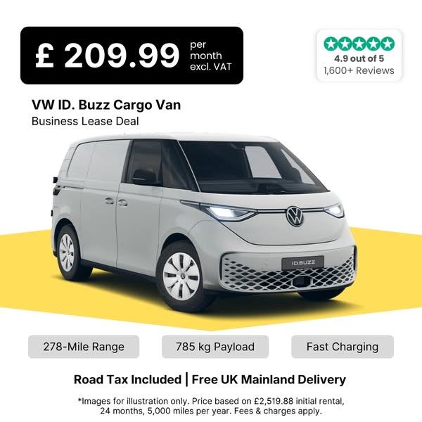 £209.99/pm – ID.Buzz Cargo Van – Limited Business Deal