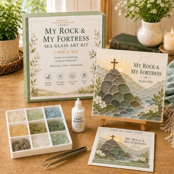 Psalms of Comfort & Strength Sea Glass Art Kit