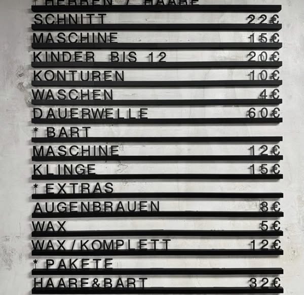 Dein Wand - Menü - Board