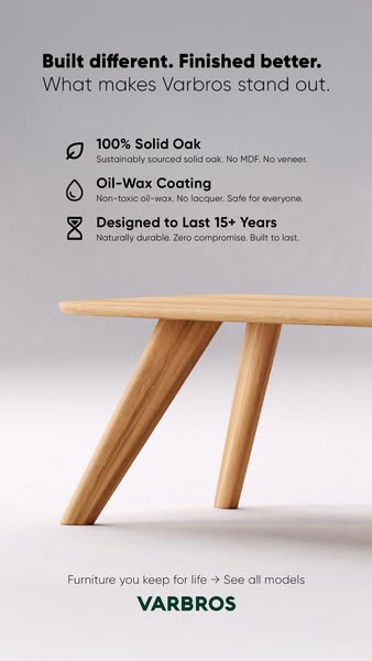 Solid Oak. Timeless Design.