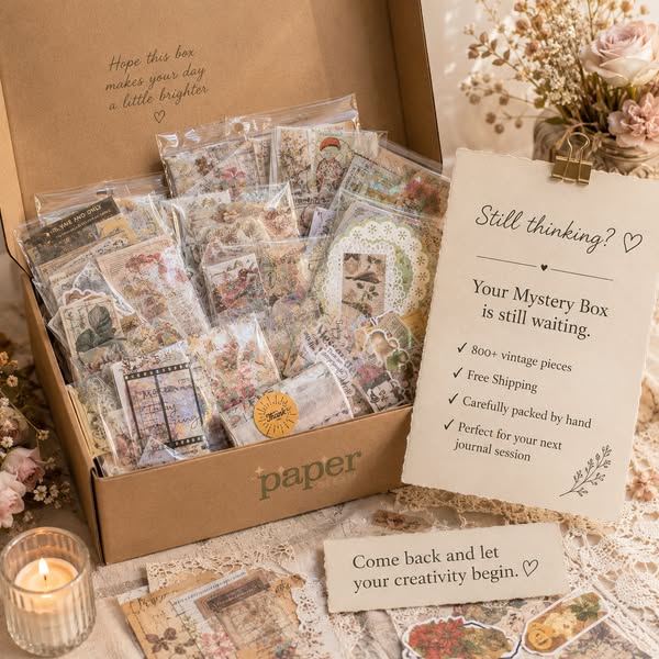 Vintage-Inspired Ephemera Scrapbooking Mystery Box