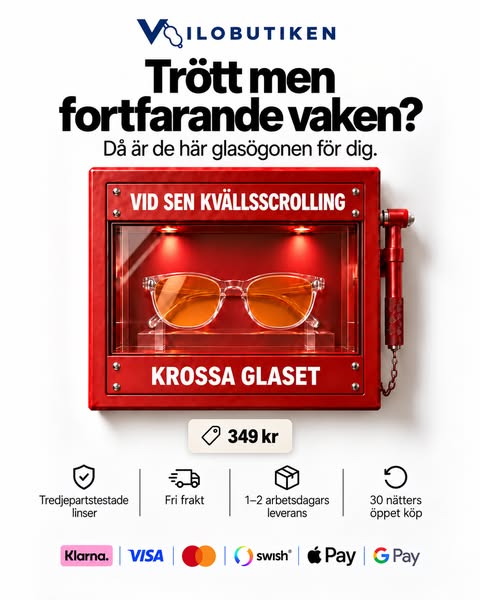 99% blåljusglasögon – 349 kr