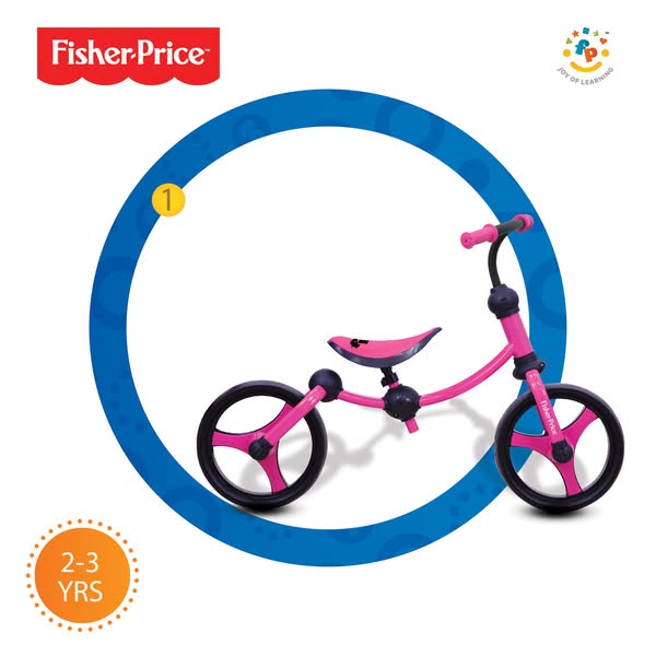 Balançoire équilibre Fisher-Price Running Bike 2v1 smarTrike ružovo-noir de 24 mois