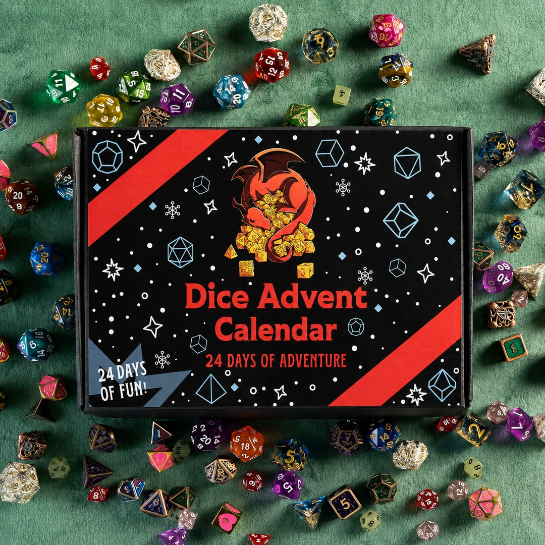 Random Dice Advent Calendar, Birthday Mystery Dice Box, Birthday Countdown Surprise, Mystery Dice Blind Bag, Christmas Gift, Dice Gift