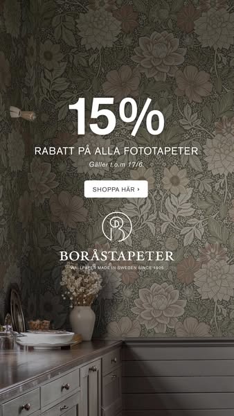 15% på alla fototapeter