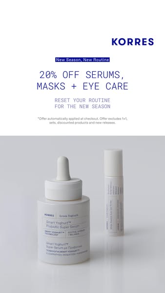 20% OFF SERUMS, MASKS + EYE CARE