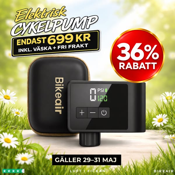 Pumpa cykeldäcken snabbt och enkelt