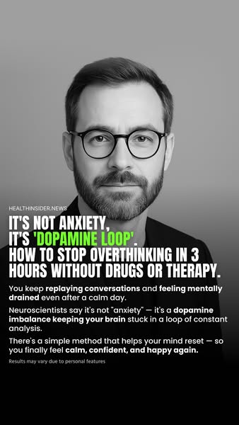 IT'S NOT ANXIETY, IT'S 'DOPAMINE LOOP'. HOW TO STOP OVERTHINKING IN 3 HOURS WITHOUT DRUGS OR THERAPY.