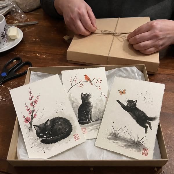 Learn The Ancient Japanese Art Of Painting Ink Cats