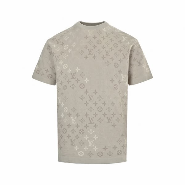 Monogram Jacquard Knit T-Shirt - Beige