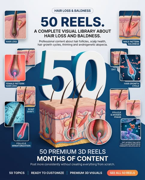 50 REELS | HAIR LOSS • ALOPECIA • BALDNESS