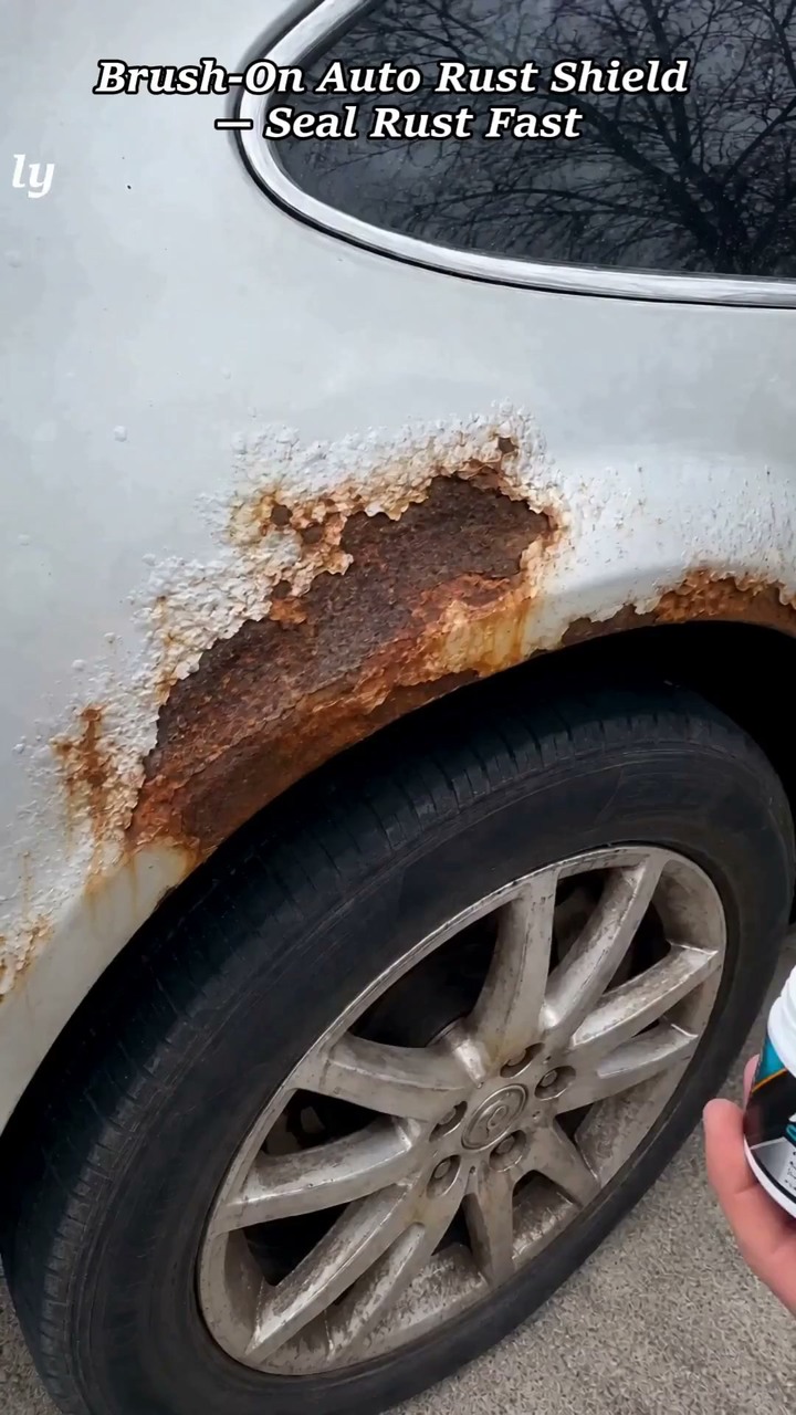 Reparaturpaste gegen Rost an Autokarosserien
