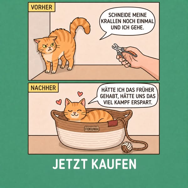 Sobald du die Schere holst, ist sie weg