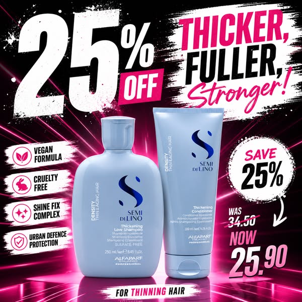 Alfaparf Semi Di Lino Density Thickening Shampoo & Conditioner Bundle