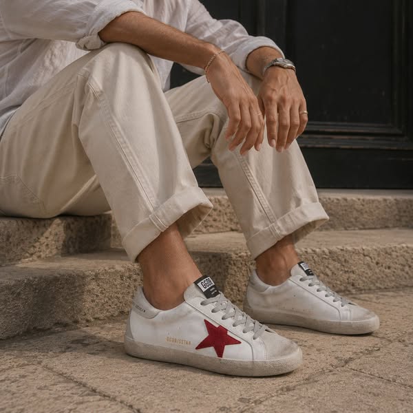 GOLDEN GOOSE SUPERSTAR | WHITE RED