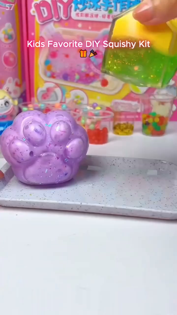 50% OFF NOW! DIY Fried Ice Squishy Toy Kit – Cat claw design, squishy fun & creative – Perfect for sensory play & stress relief for ki