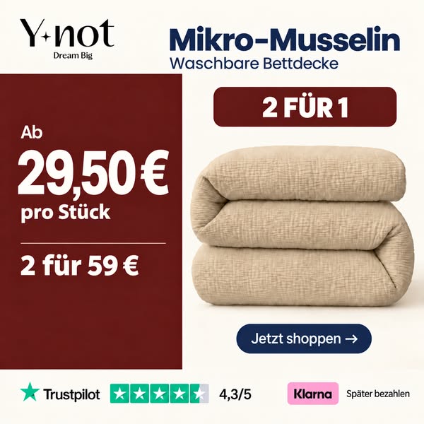 2 Bettdecken, nur 1 bezahlen