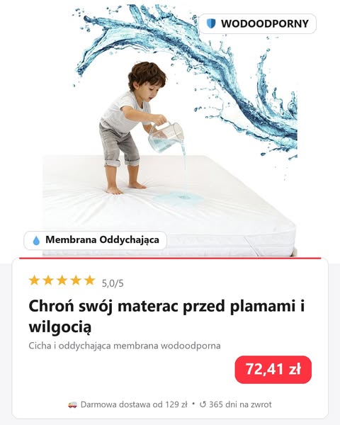 Ochraniacz Na Materac Wodoodporny Paul (160x200)
