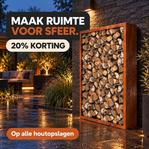 20% korting op houtopslagen