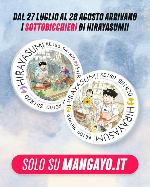 Su MangaYo! arrivano gli esclusivi sottobicchieri di Hirayasumi