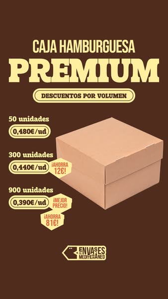 Caja Hamburguesa Premium