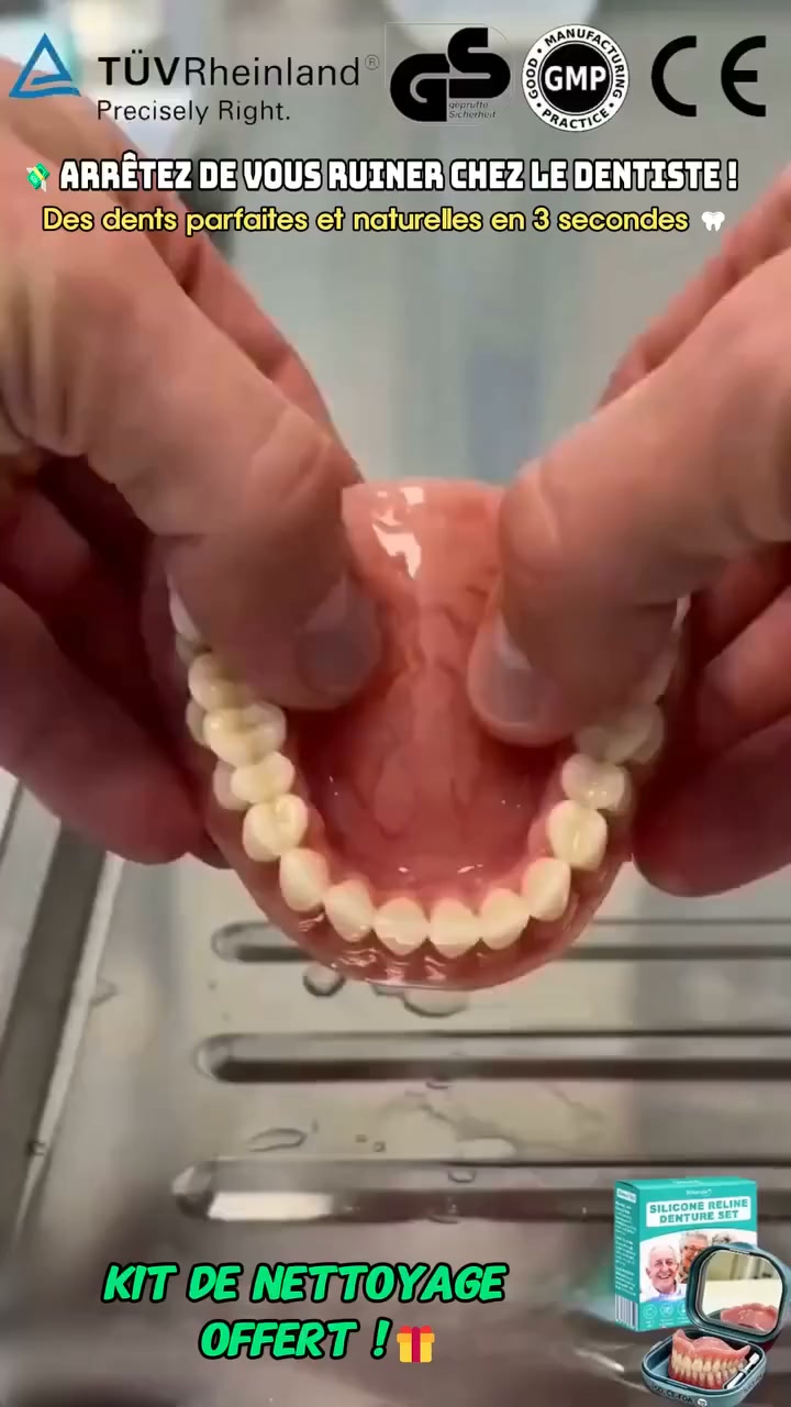 Votre dentier glisse et vous gêne ? Essayez notre prothèse adaptative confortable !