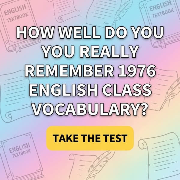 1976 English Class Vocabulary Agent