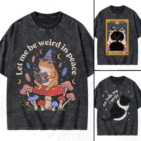 Trendy Mystical Washed T-Shirts Sale | Purplehecate