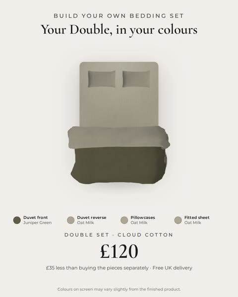 Double set, your colours: £120