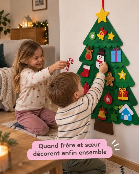 Leur sapin à décorer ensemble