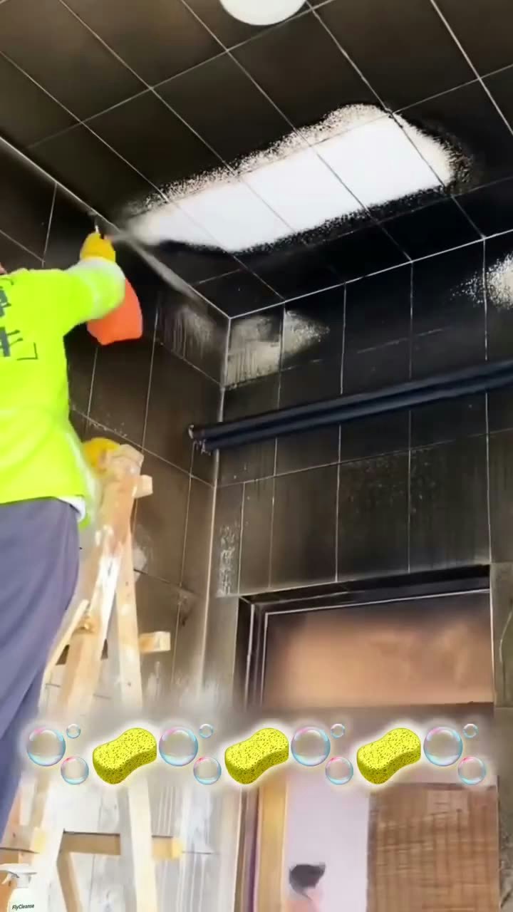 Discover what industrial cleaning market shows spray removing stains can do