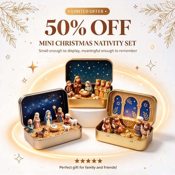 Pocket‑Sized Nativity Scene — Christmas Tradition In A Tin Box