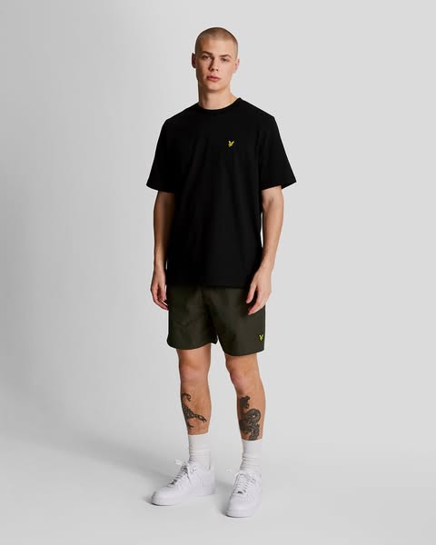 Plain Swim Shorts - Olive