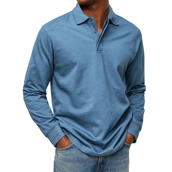 Men's Solid Color Polo Shirt