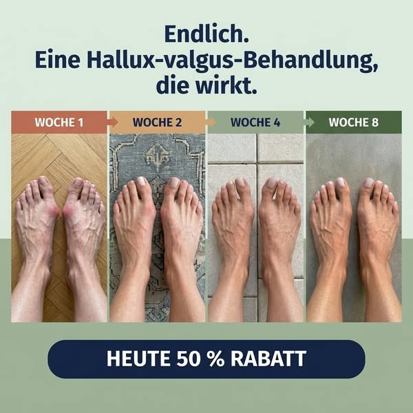 Endlich. Eine Hallux-valgus-Behandlung, die wirklich wirkt — ohne Operation.