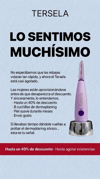 Dermaplaning en casa — 74,99 € Sin cera, sin tirones, sin cortes Cinco minutos, una vez por semana