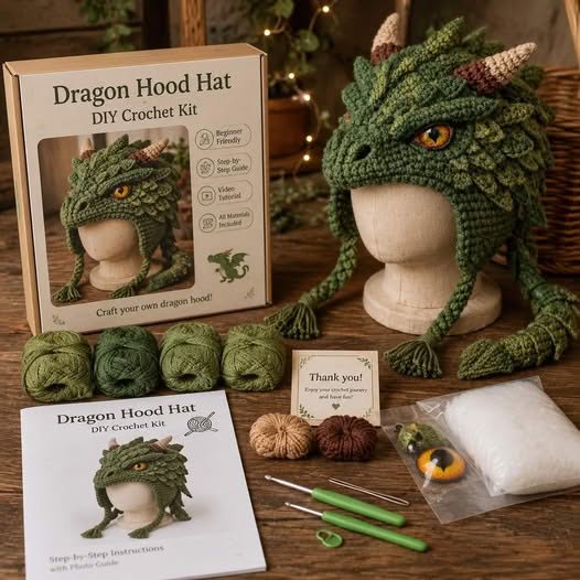 Last Day 50% OFF - Fantasy Hood Hat DIY Crochet Kit – Create Your Own Mag