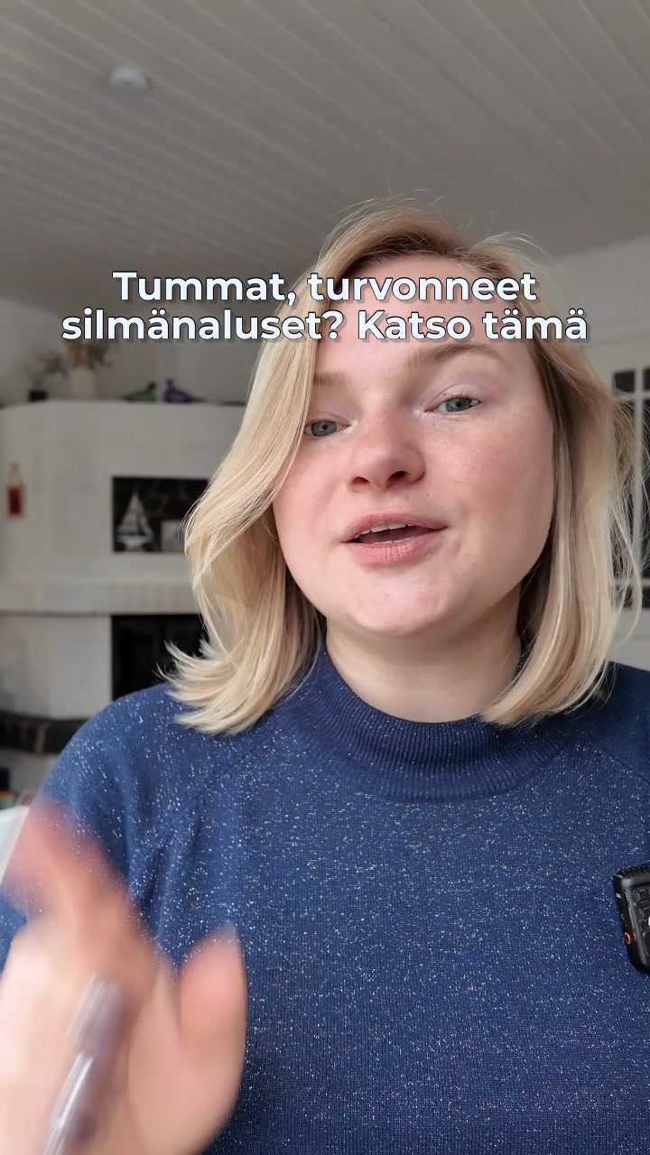 Tummat silmänaluset -35 %. Turvotus -37 %. Juonteet -29 %.