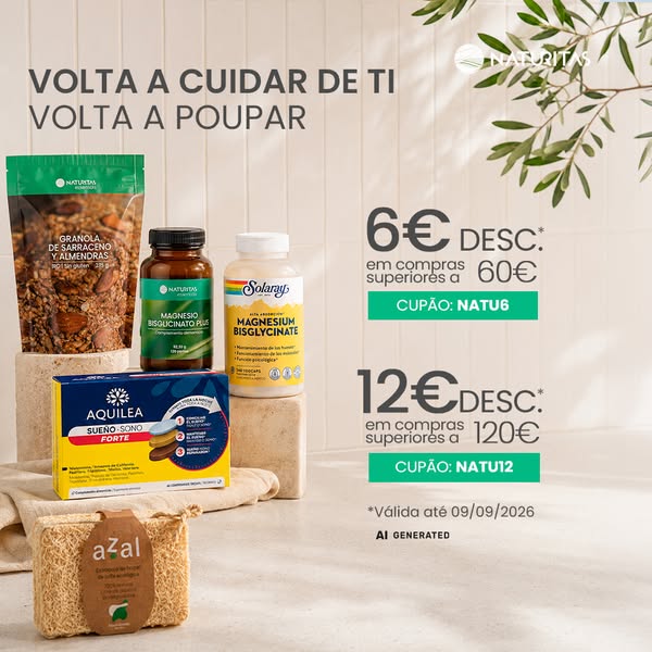 6€ de DTO. Cupão: NATU6