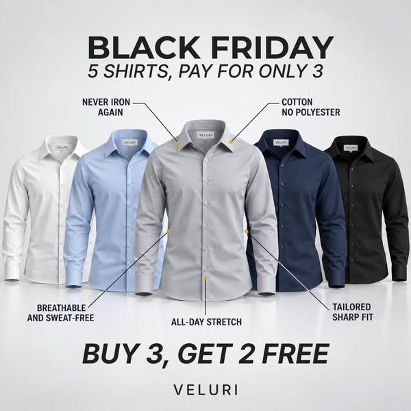 Buy 3 Shirts, Get 2 Free