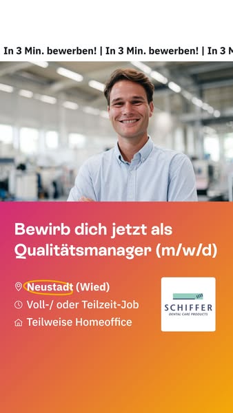 Qualitätsmanager (m/w/d) in Neustadt (Wied)